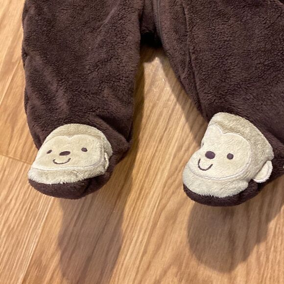 Baby Just One You by Carter's Fleece Brown Bear Pram Snuggle Suit (3 Months) - Picture 5 of 10